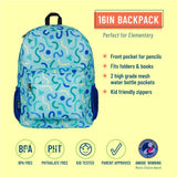 Confetti Blue 16 Inch Backpack