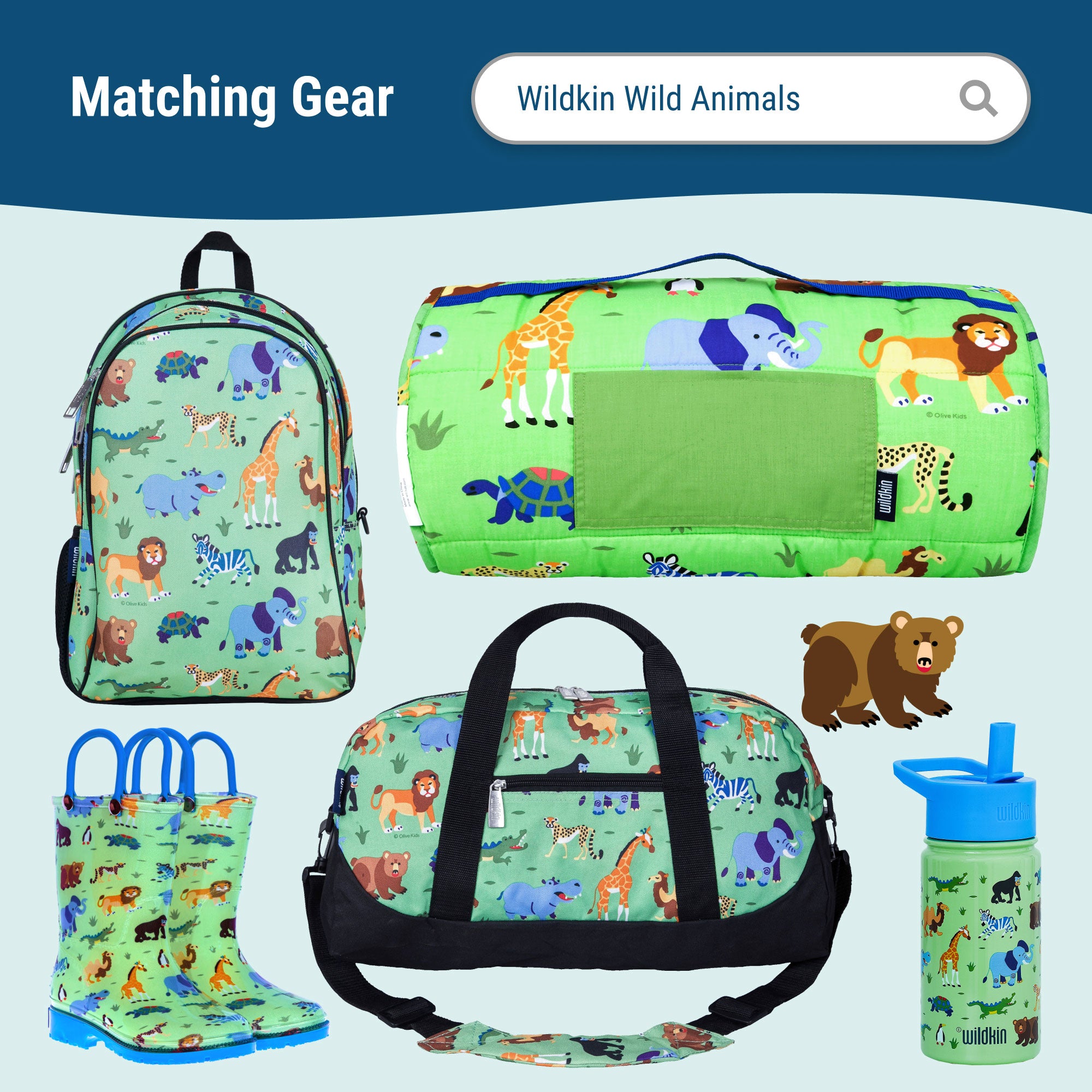 Wild Animals Reusable Food Container Bento Box