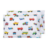 Trains, Planes & Trucks 100% Cotton Percale Pillow Cases - 2 pack