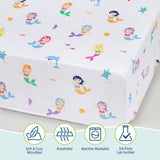 Mermaids Microfiber Fitted Crib Sheet