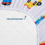 Trains, Planes & Trucks Microfiber Fitted Crib Sheet