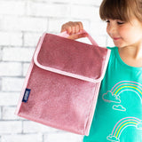 Pink Glitter Lunch Bag