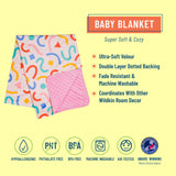 Confetti Peach Plush Baby Blanket
