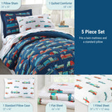 Transportation 5 pc Cotton Bed in a Bag - Twin