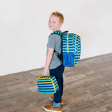 Blue Stripes 15 Inch Backpack