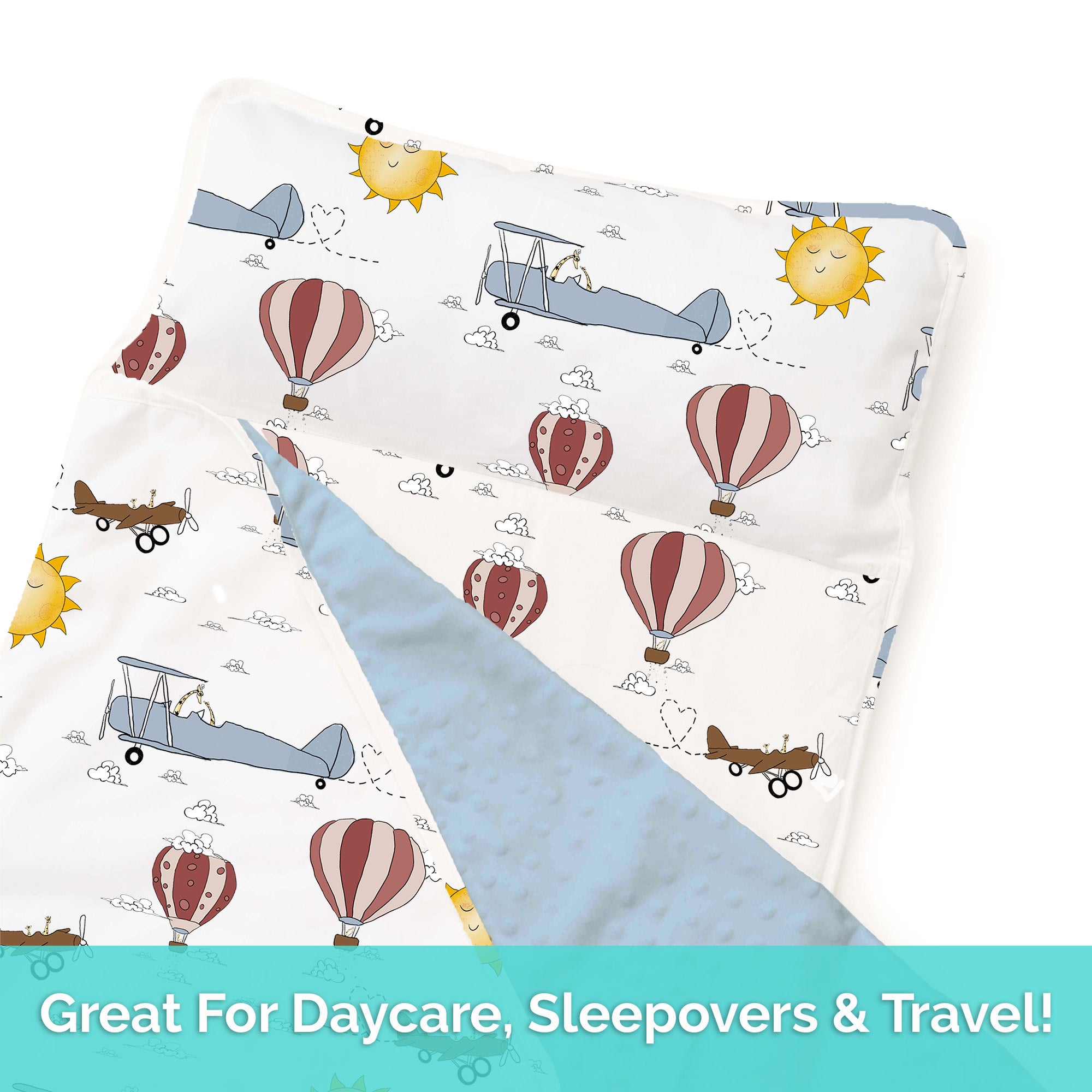 Extra Long Toddler Nap Mat - Travel, Take Flight