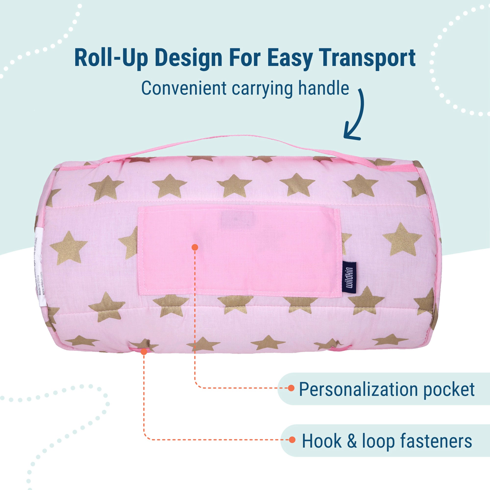 Pink and Gold Stars Original Nap Mat