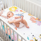 100% Cotton Fitted Crib Sheet - Tulip Fields