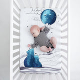 Fitted Mini Crib Sheet - Blue Bear