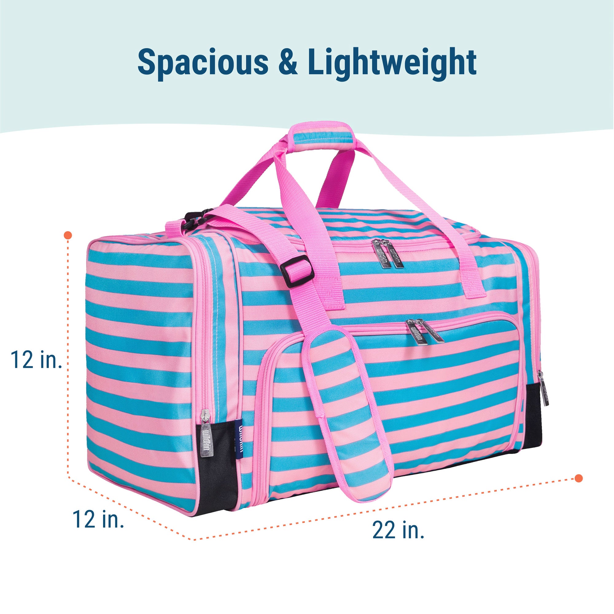 Pink Stripes Weekender Duffel Bag