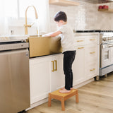 Slatted Step Stool - Oak Finish