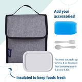Gray Tweed Lunch Bag