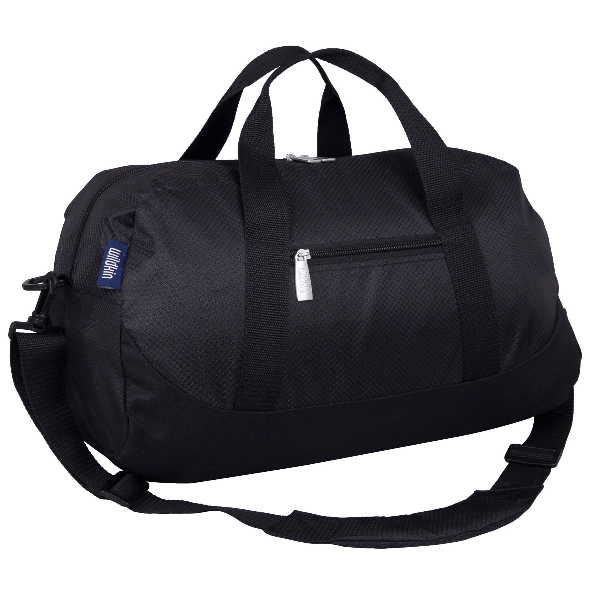 Rip-Stop Black Overnighter Duffel Bag