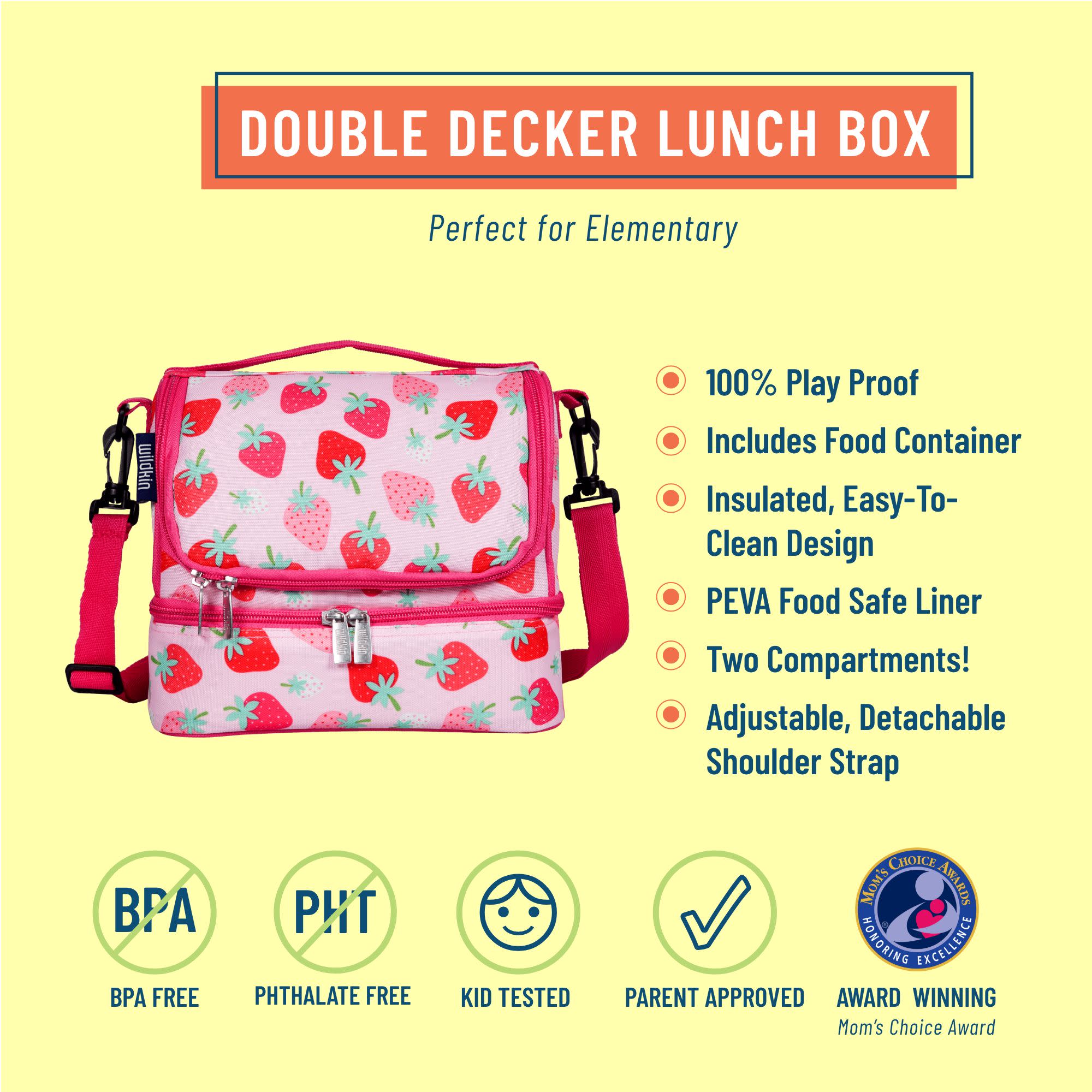 Strawberry Patch Two Compartment Lunch Bag