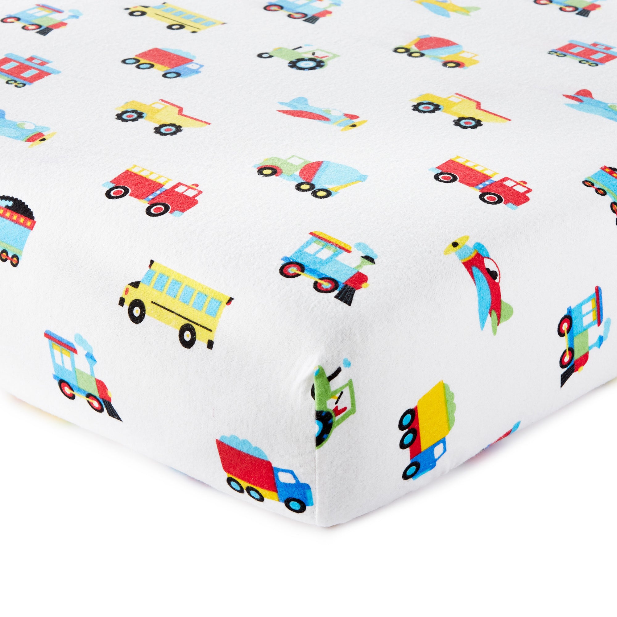 Trains Planes & Trucks 100% Cotton Flannel Sheet Set