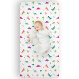 Darling Dinosaurs Microfiber Fitted Crib Sheet