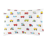 Trains, Planes & Trucks 100% Cotton Flannel Pillow Cases - 2 pack