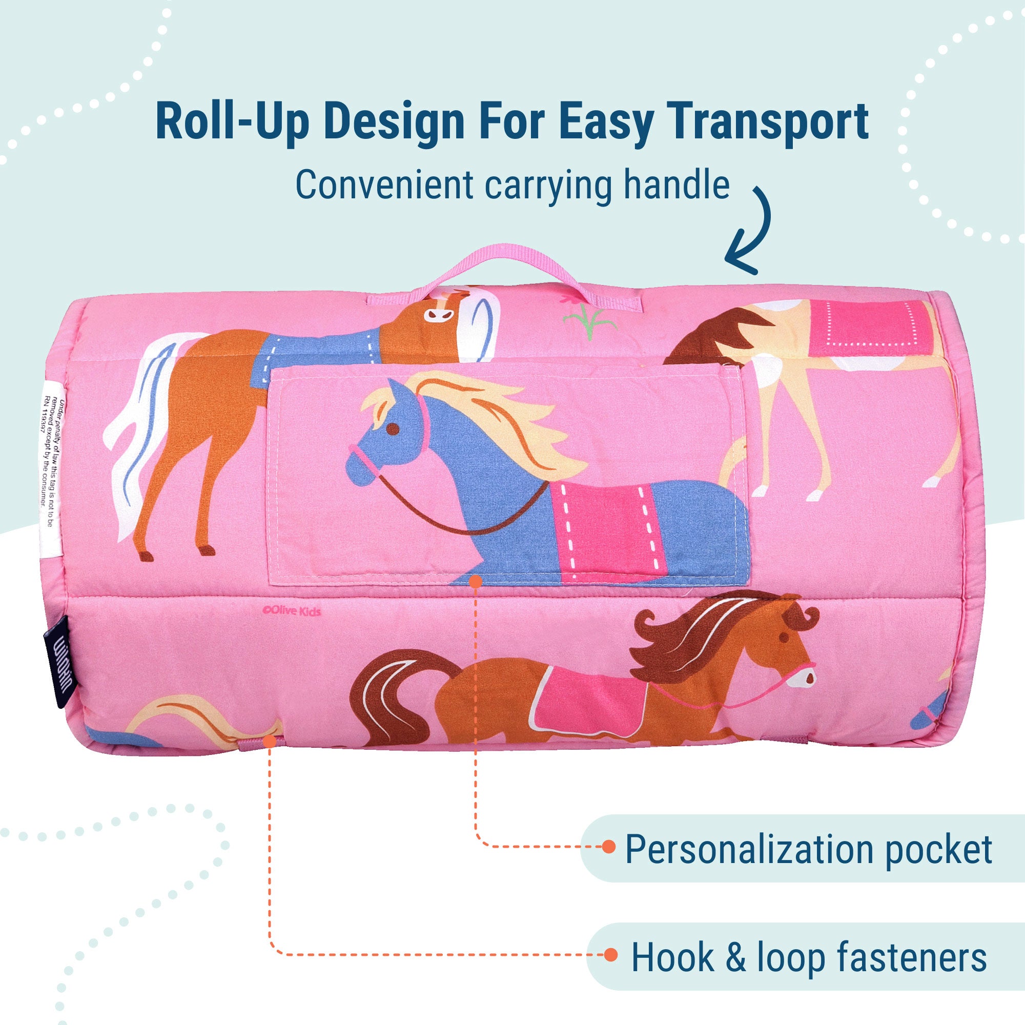 Horses Microfiber Kids Nap Mat