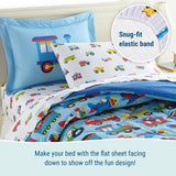 Trains, Planes & Trucks 100% Cotton Sheet Set - Full