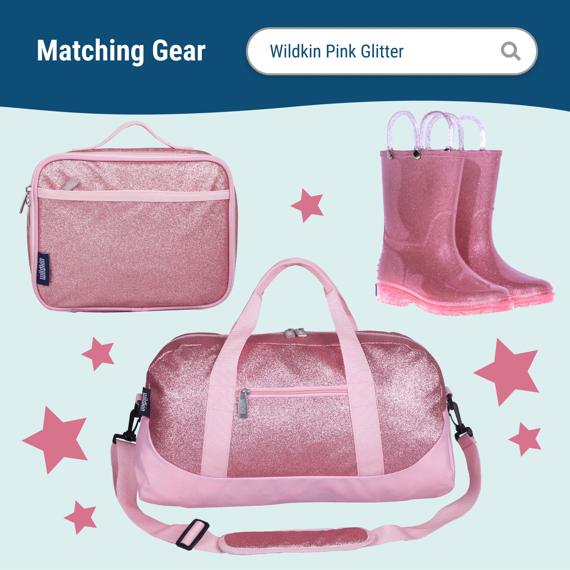 Pink Glitter 17 inch Backpack