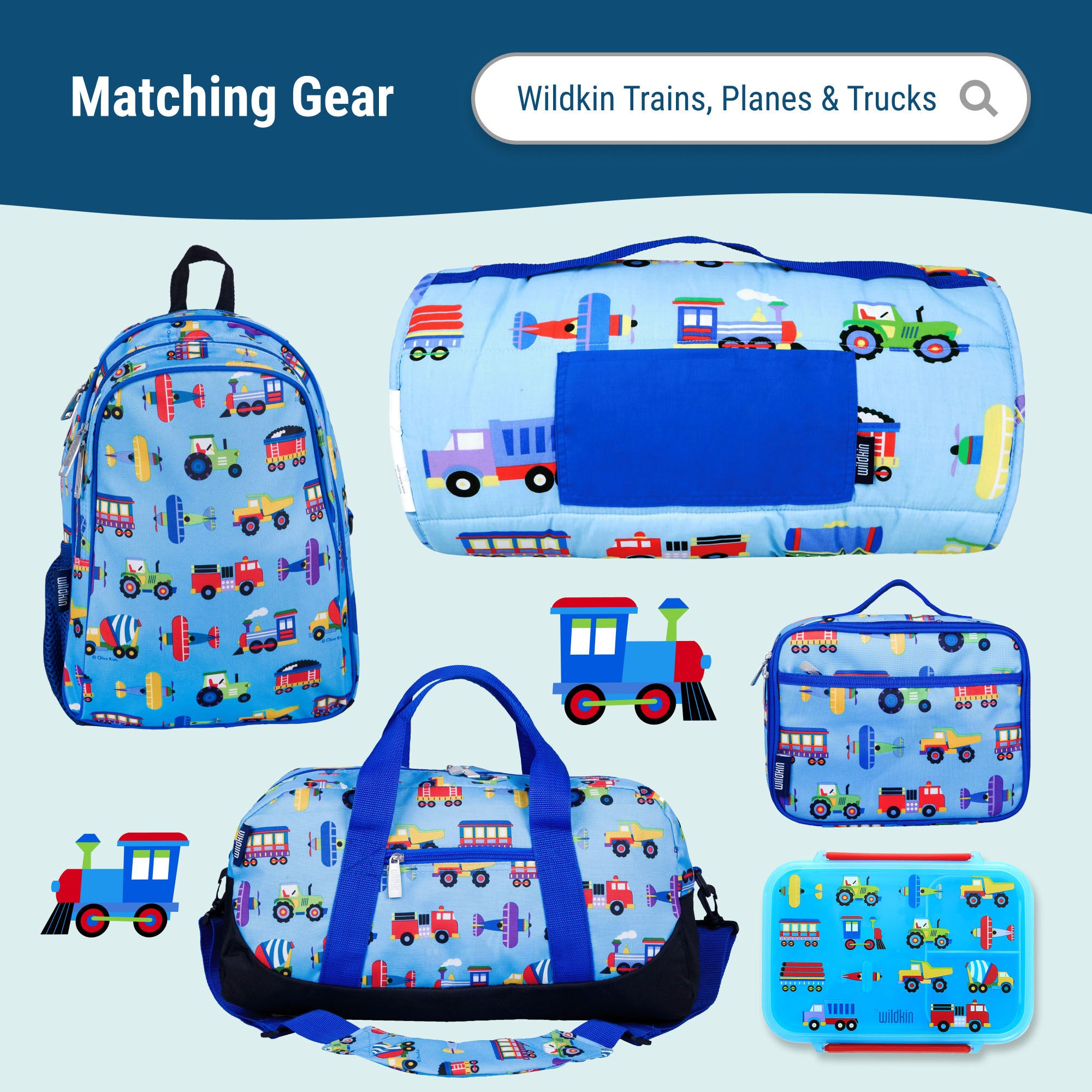 Trains, Planes & Trucks Steel Water Bottle