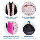 Pink and Gold Stars 16 Inch Backpack