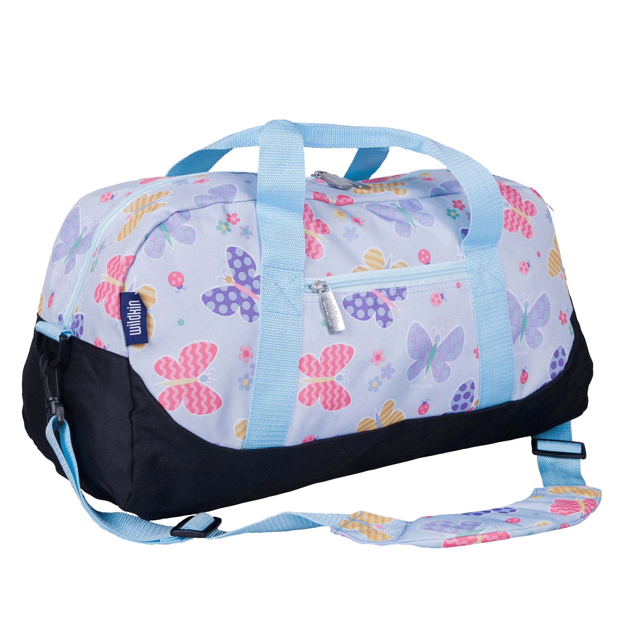 Butterfly Garden Blue Overnighter Duffel Bag