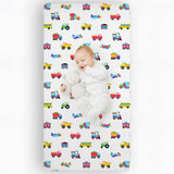 Trains, Planes & Trucks 100% Cotton Flannel Fitted Crib Sheet