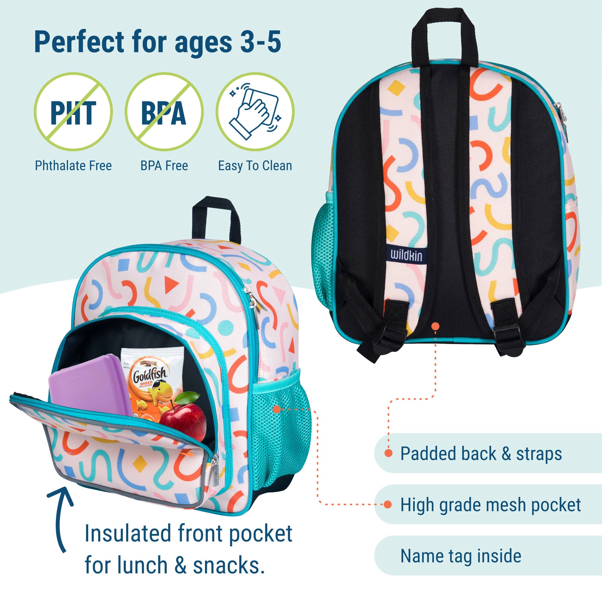 Confetti Peach 12 Inch Backpack