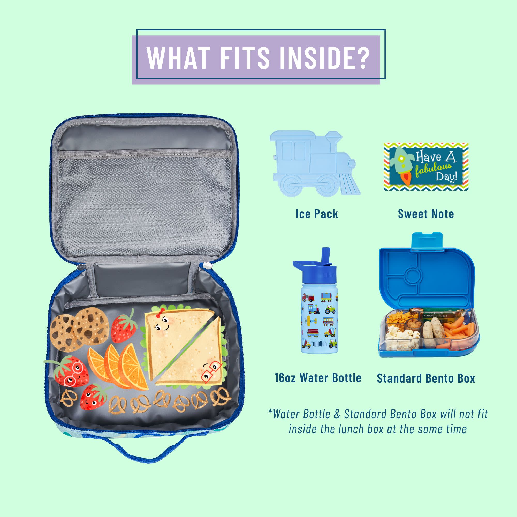 Confetti Blue Lunch Box