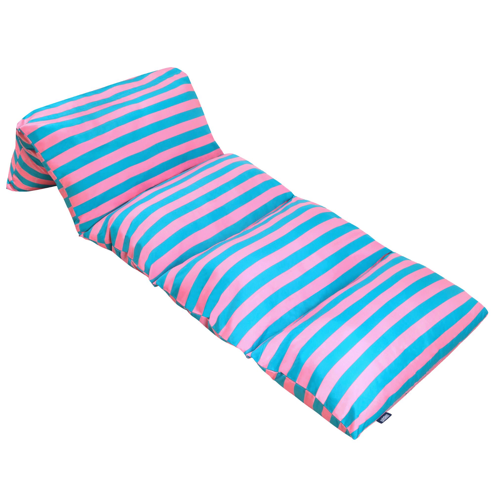 Pink Stripes Microfiber Pillow Lounger