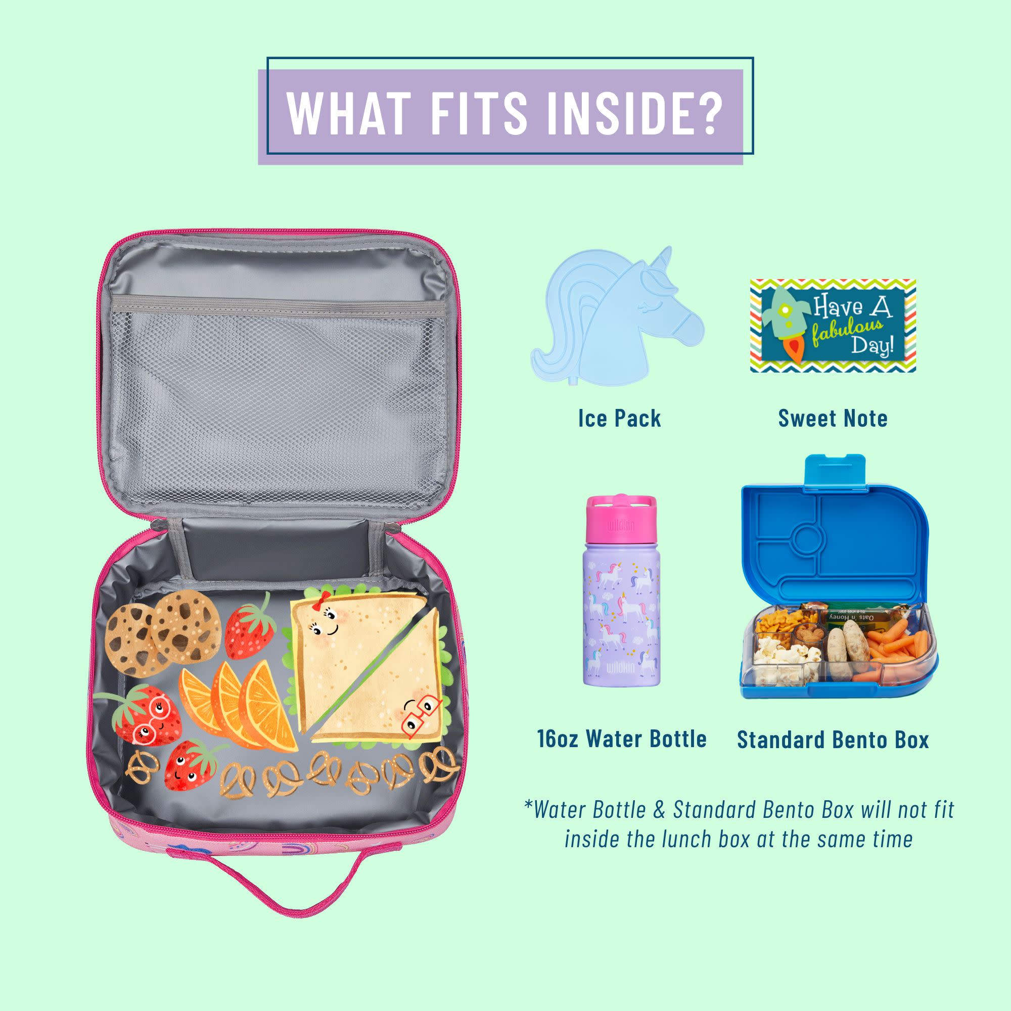 Rainbow Unicorns Lunch Box