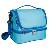 Aqua Two Compartment Lunch Bag