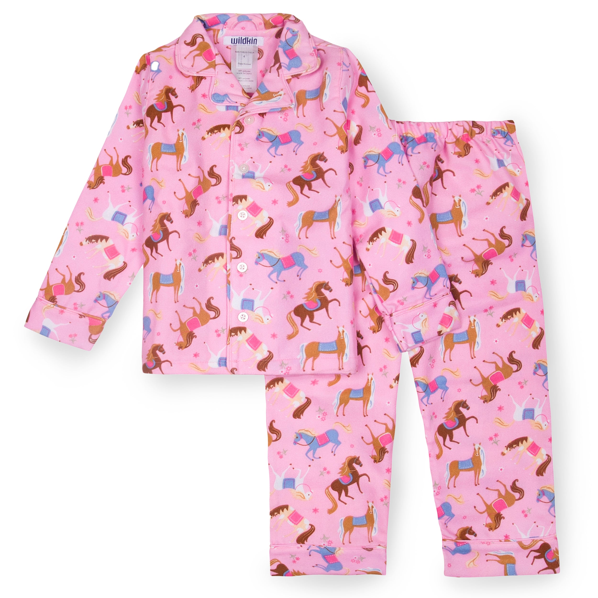  Wildkin Pijama con botones para niño, Trenes, aviones y  camiones : Ropa, Zapatos y Joyería