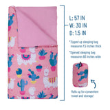 Pink Llamas & Cactus Sleeping Bag
