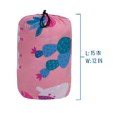 Pink Llamas & Cactus Sleeping Bag