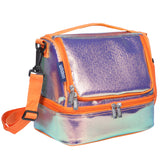 Orange Shimmer Two Compartment Lunch Bag