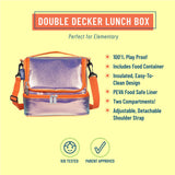 Orange Shimmer Two Compartment Lunch Bag