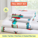 Transportation 100% Cotton Sheet Set