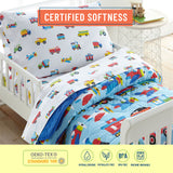 Trains, Planes & Trucks 100% Cotton Flannel Sheet Set