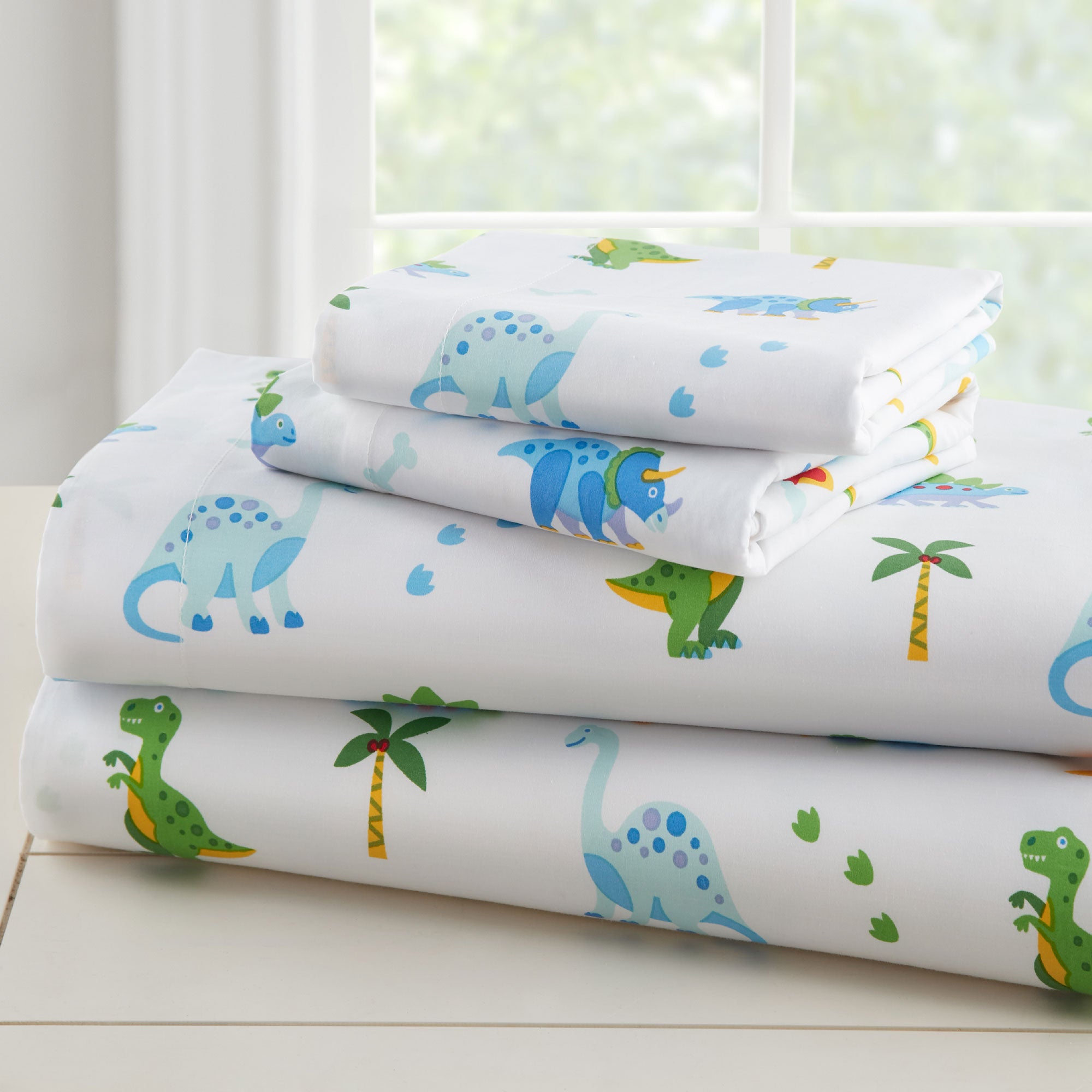 Dinosaur Land 100 Cotton Flannel Sheet Set