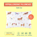 Horses 100% Cotton Hypoallergenic Pillowcase - Toddler