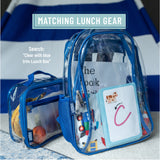 Clear w/ Blue Trim 15 Inch Backpack
