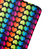 Rainbow Hearts Plush Throw Blanket