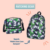 Green Camo Two Compartment Lunch Bag