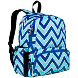 Chevron Blue 17 Inch Backpack