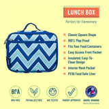 Chevron Blue Lunch Box
