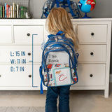 Clear w/ Blue Trim 15 Inch Backpack
