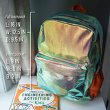 Orange Shimmer 16 Inch Backpack