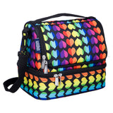 Rainbow Hearts Two Compartment Lunch Bag